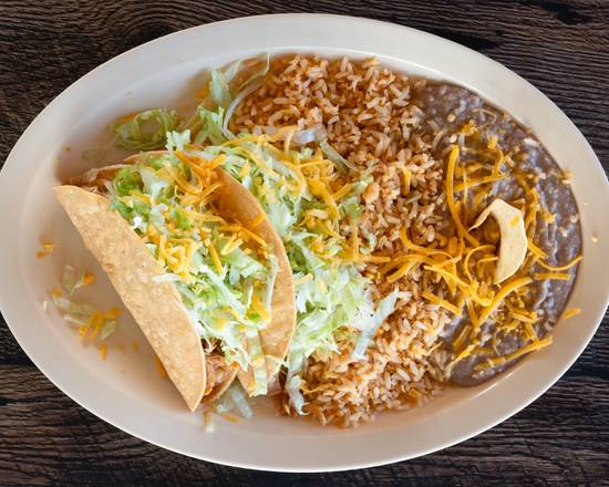 9. Two Chicken Tacos W/ Soda & Side