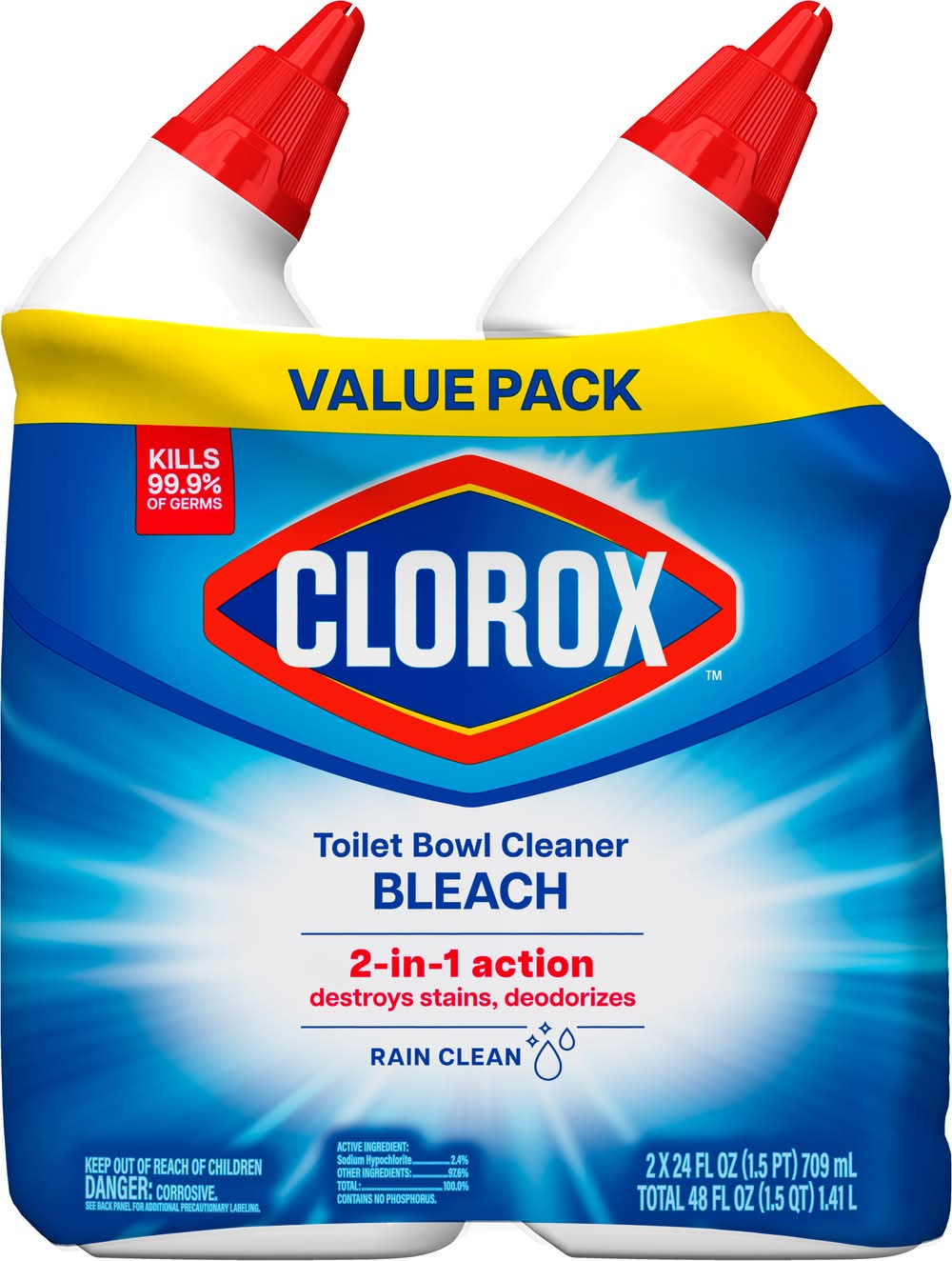 Clorox Toilet Bowl Cleaner With Bleach 2 Pack (2 ct, 24 oz)