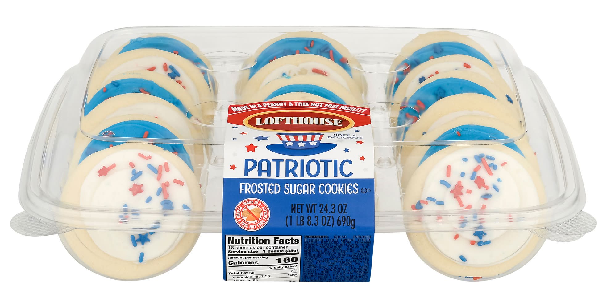 Lofthouse Patriotic Frosted Sugar Cookies (24.3 oz)