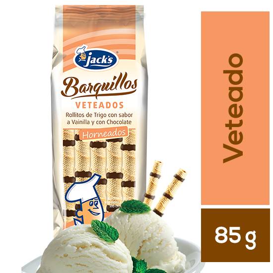 Barquillos Jacks Veteado Paquete 85 g