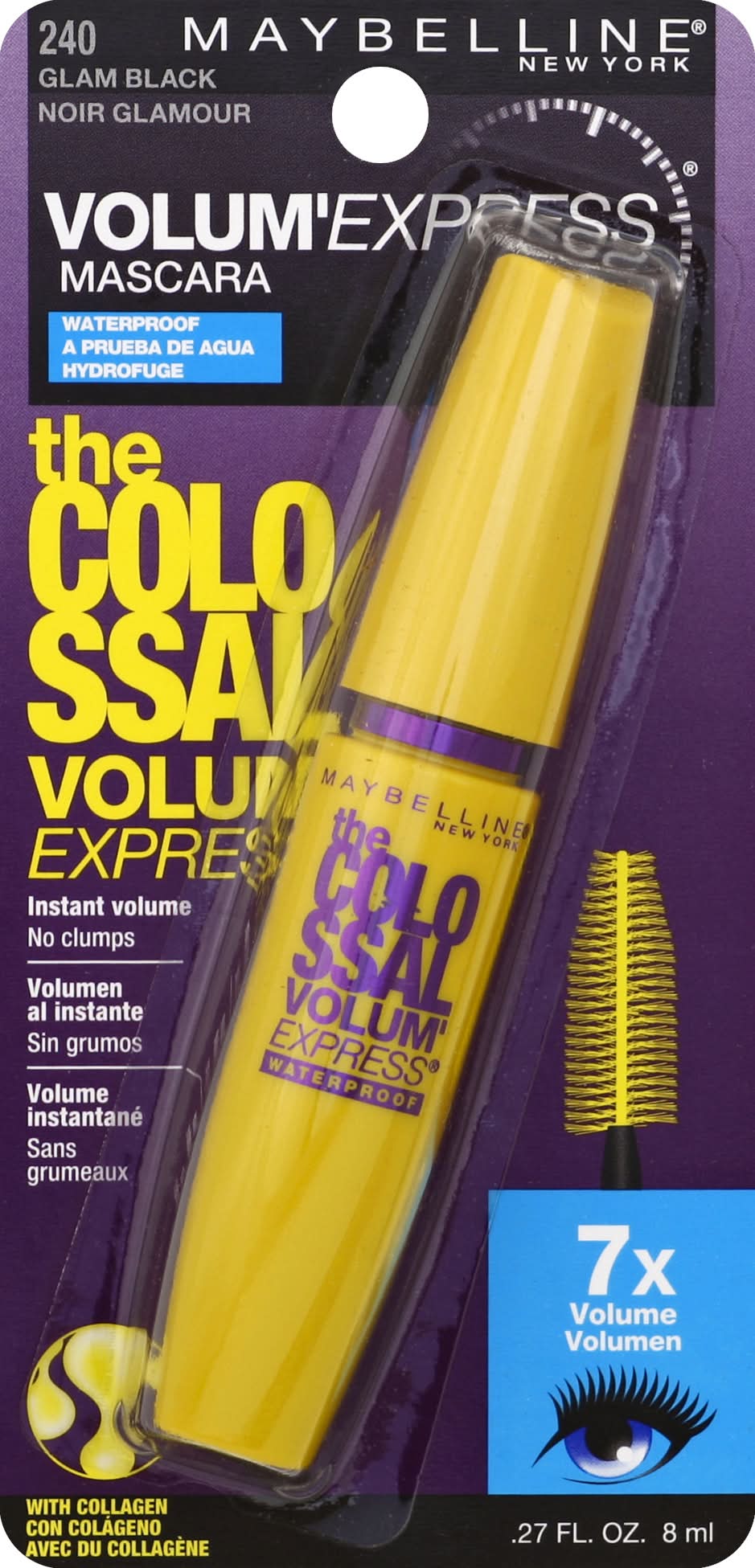 Maybelline The Colossal Volume Express Mascara, Glam Black 240 (0.27 fl oz)