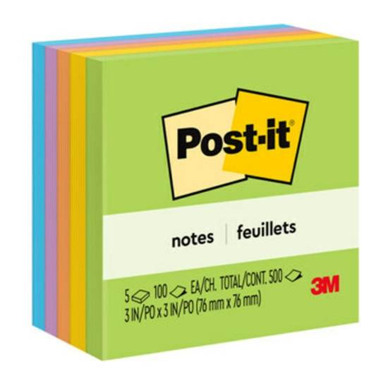 Post-It Notes, 3 in X 3 In, Jaipur Collection (5 pads/ct)