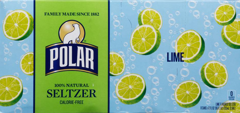 Polar 100% Natural Seltzer (8 ct, 12 fl oz) (lime )