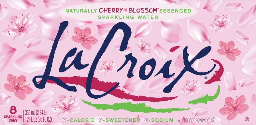 Lacroix Cherry Blossom Sparkling Water (8 ct, 12 fl oz)
