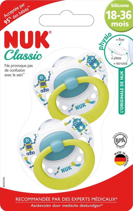 Nuk - Sucettes new classic silicone