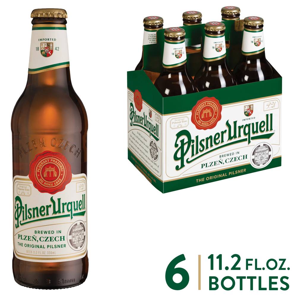 Pilsner Urquell The Original Pilsner Beer (6 x 11.2 fl oz)