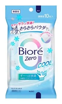 ビオレZeroさらさらパウダーシート クール無香性 10枚