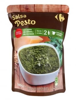 Salsa pesto Carrefour bolsita 140 g.