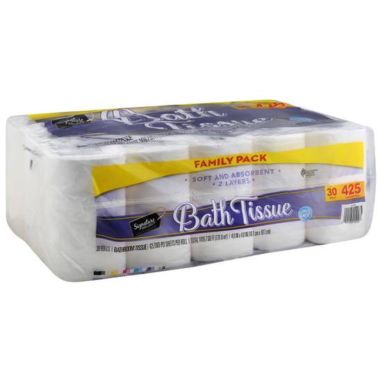Signature Select Family pack Soft & Absorbent Bath Tissue Rolls (30 ct)