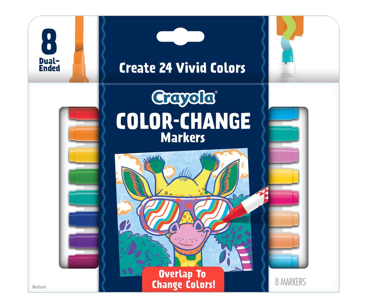 Crayola Color Change Dual End Markers, Multicolor (8 ct)