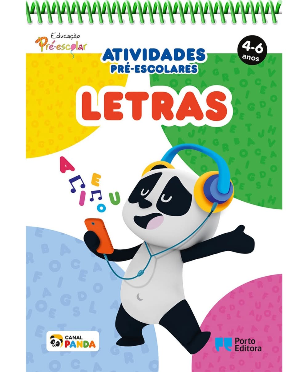Bloco de Atividades Pré-Escolares Panda: Letras - 4-6 Anos