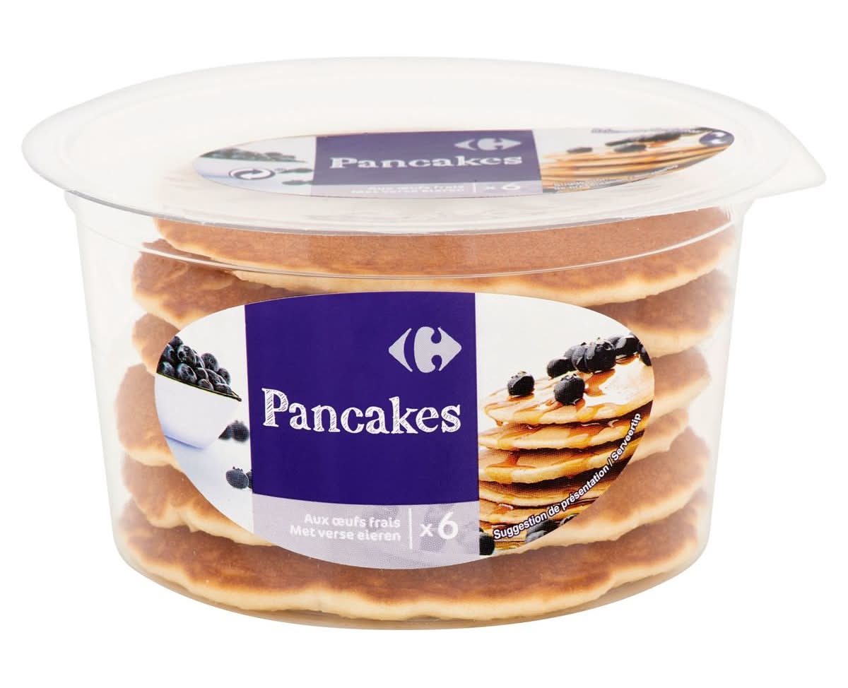 Carrefour Pancakes aux Œufs Frais 6 Pièces 132 g