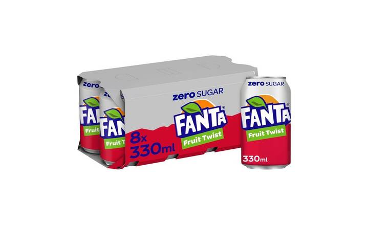 Fanta Fruit Twist Zero 8 x 330ml Cans (404485)