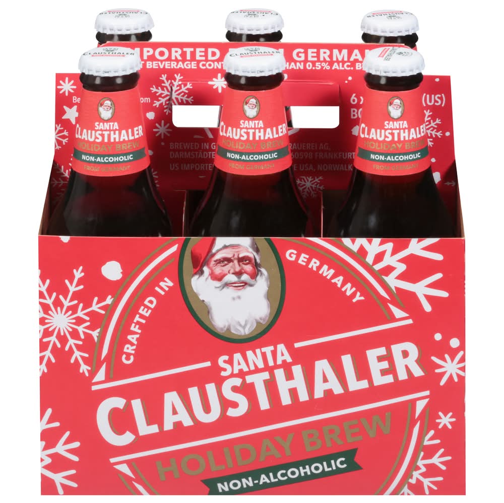 Clausthaler Santa Non-Alcoholic Beer (6 x 12 fl oz)