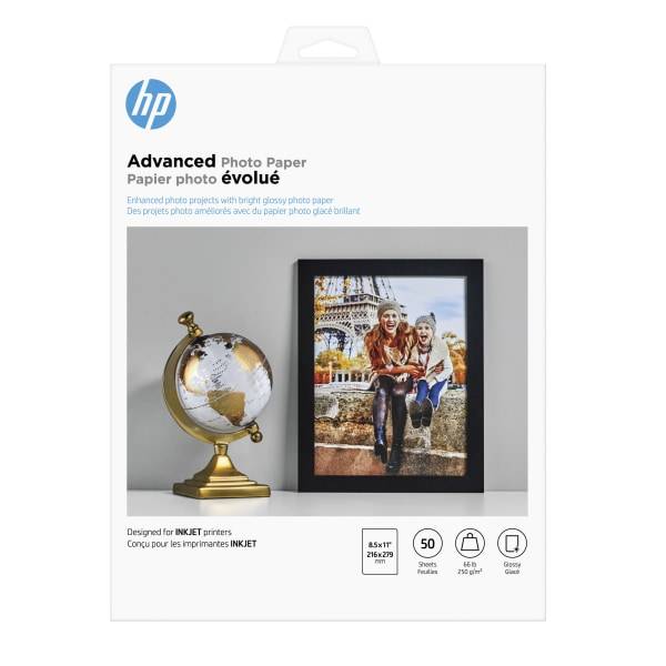 HP Advanced Glossy Photo Paper, 8.5'' x 11'' (50 ct)