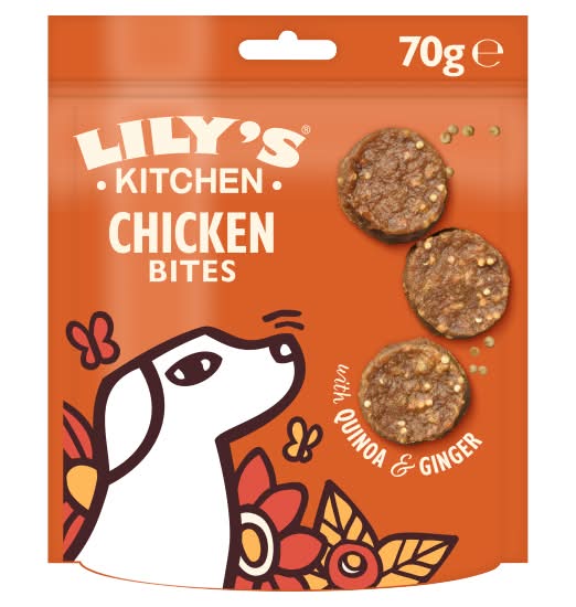 Lily's Kitchen Chomp-Away Chicken Bites Dog Treats (70g)
