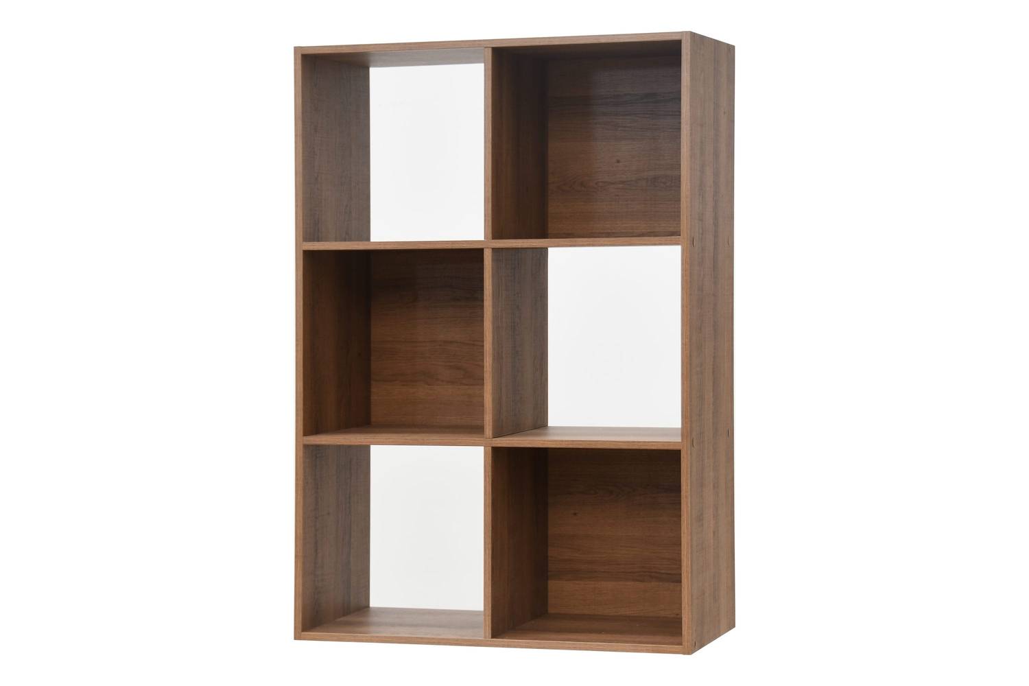 Style Selections Rye Stackable Wood Laminate 6 Cube Organizer, Brown