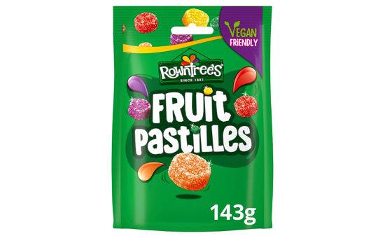 Rowntree's Fruit Pastilles Vegan Friendly Sweets Sharing Bag 143g