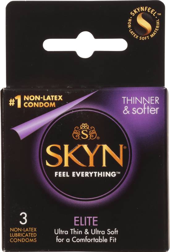 Skyn Elite Non-Latex Lubricated Condoms (3 ct)