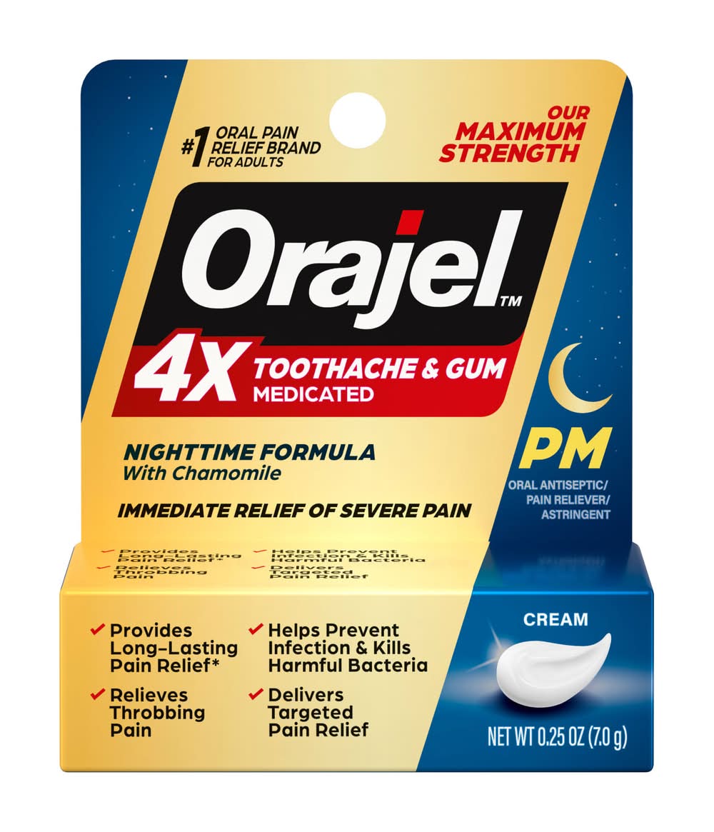 Orajel Severe Pm Toothache & Gum Relief Cream (0.25 oz)