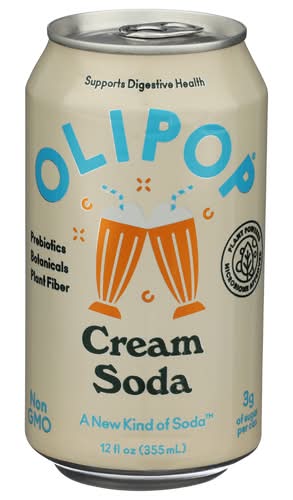 Olipop Cream Soda Prebiotic Sparkling Tonic