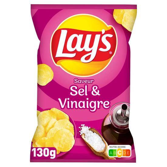 Lay's chips saveur sel & vinaigre 130 g