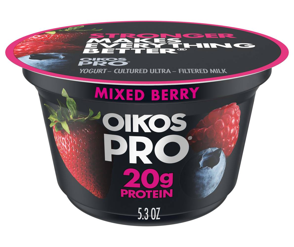Oikos Pro Mixed Berry Flavored Yogurt (5.3 oz)