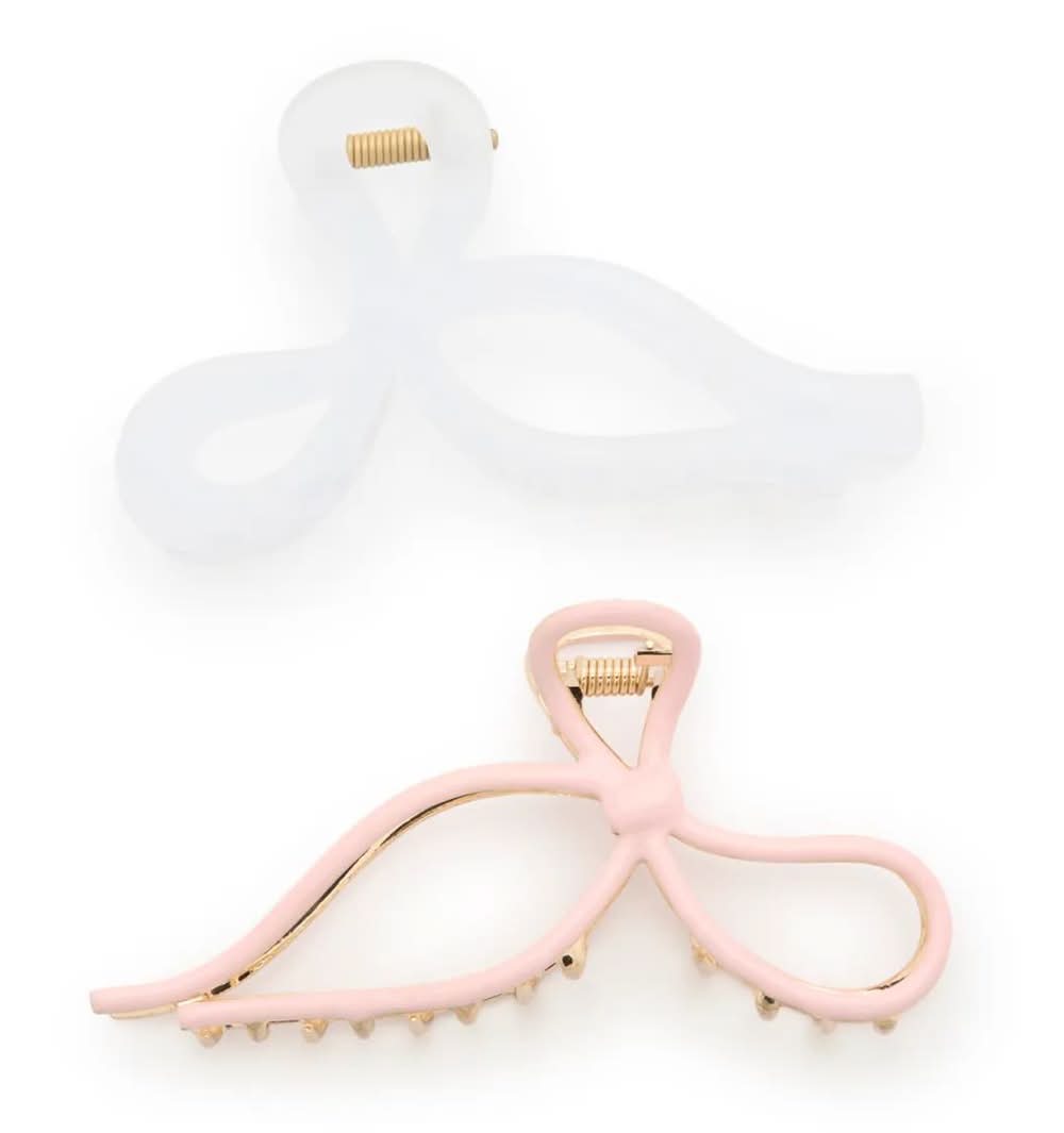 Kelly & Katie Bow Claw Clip Set - 2 Pack (Multicolor One Size)