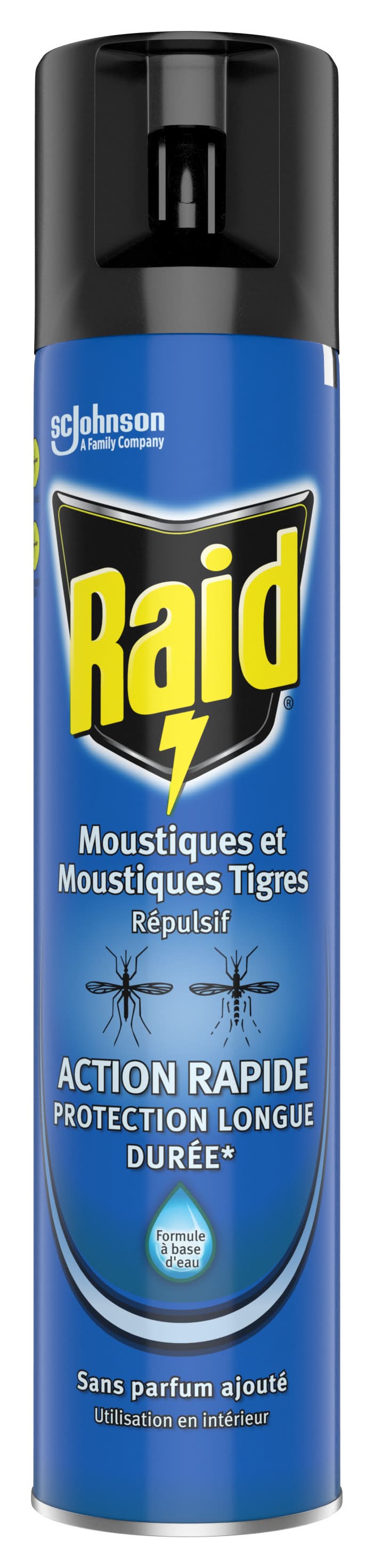 Raid - Insecticide spray répulsif moustiques sans parfum ajouté (300ml)