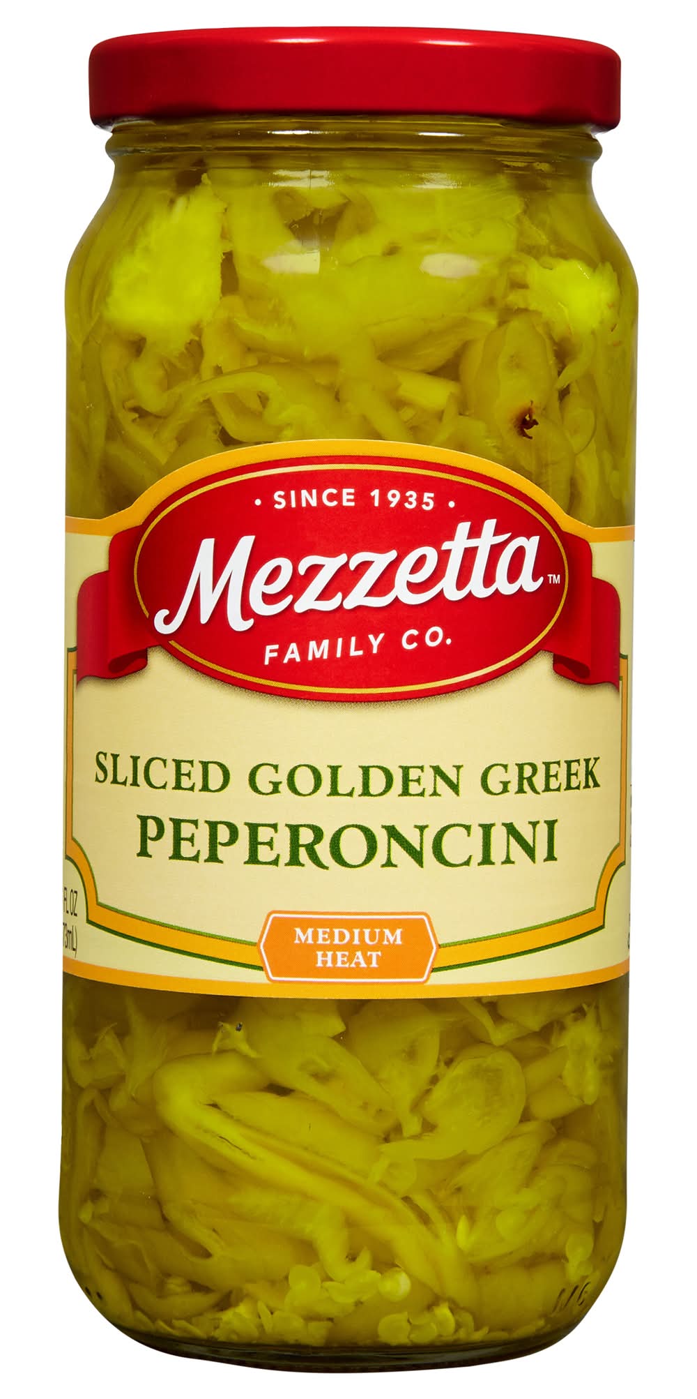 Mezzetta Medium Heat Sliced Golden Greek Peperoncini (16 fl oz)