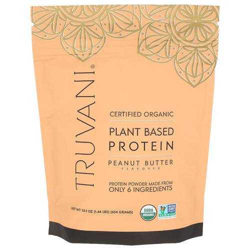 Truvani Organic Peanut Butter Plant Based Protein Powder