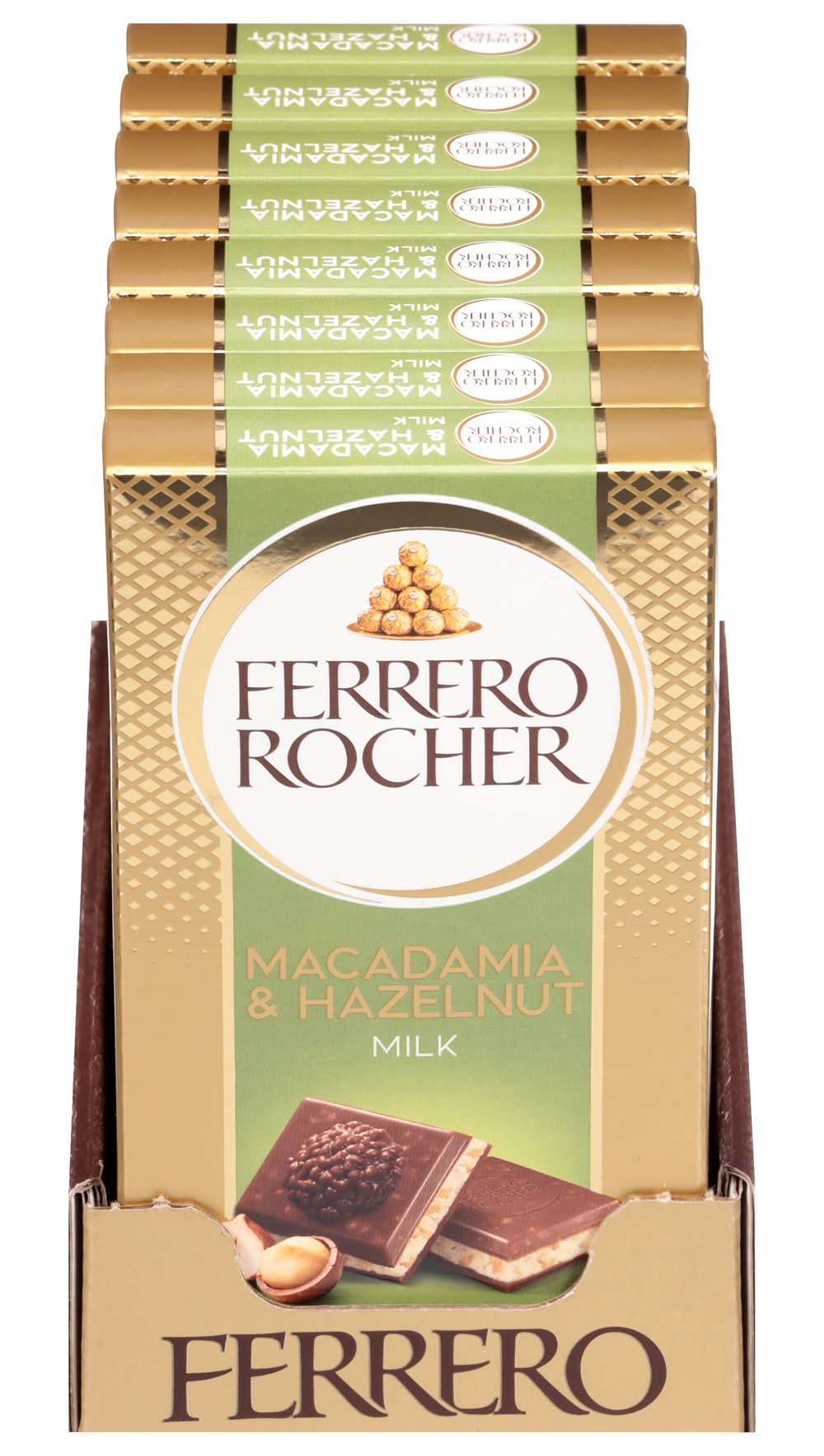 Ferrero Rocher Milk Chocolate Bar, Hazelnut & Macadamia (3.1 oz)