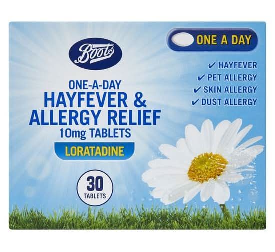 Boots One-A-Day Hayfever & Allergy Relief Tablets (30 pack)