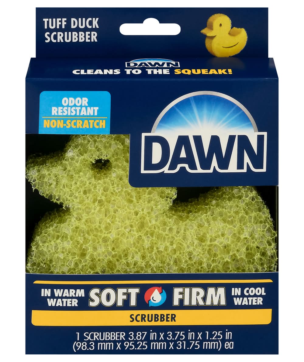 Dawn Tuff Puff 2-in-1 Non-Scratch Scrubber, 3.87x1.25 in