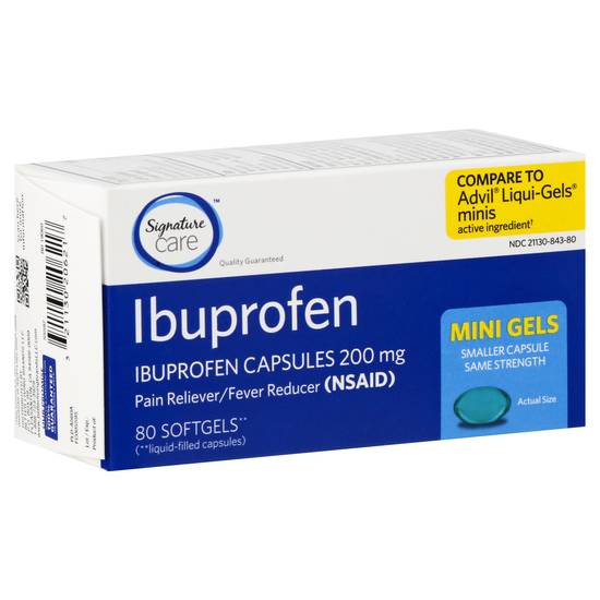 Signature Care Ibuprofen 200mg Mini Gels (80 softgels)