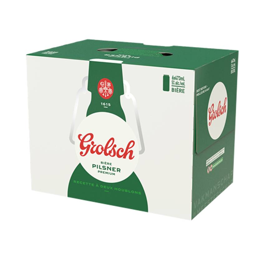 Grolsch Premium Pilsner Beer (6 pack, 473 mL)
