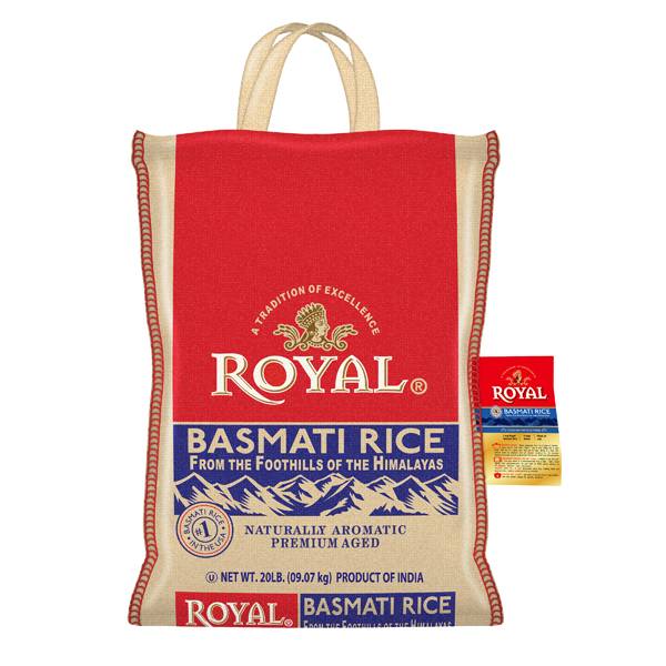 Royal Naturally Aromatic Premium Aged Basmati Rice (20 lbs)