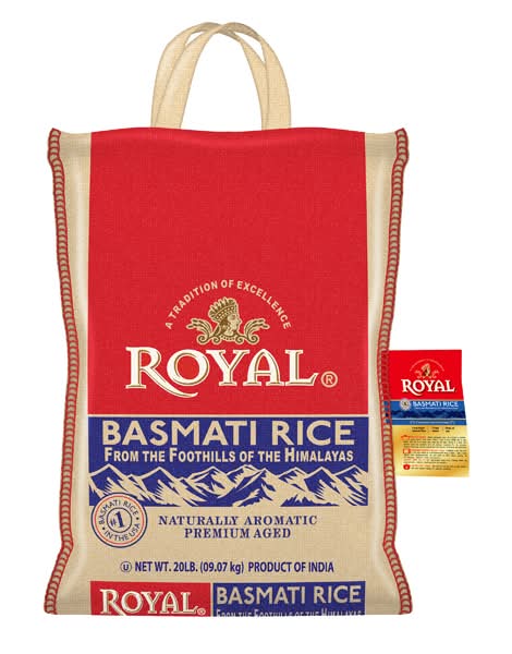 Royal Naturally Aromatic Premium Aged Basmati Rice (20 lbs)