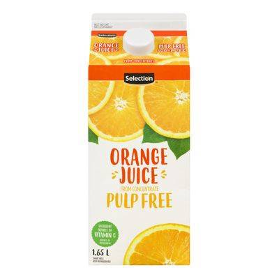 Selection 100% Pure Orange Juice Without Pulp (1.65 L)