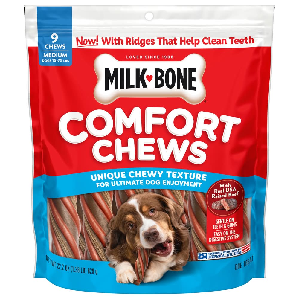 Milk-Bone Comfort Chews Beef Dog Treats (22.2 oz, 9 ct)