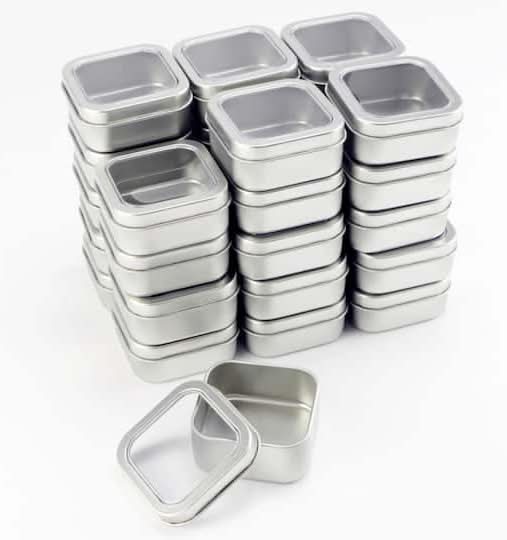 Celebrate It Tin Favor Box Set, Silver (2.16 oz, 30 ct)