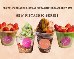 YOZO Froyo – Pure Açaí & Dubai Pistachio Strawberry Cup