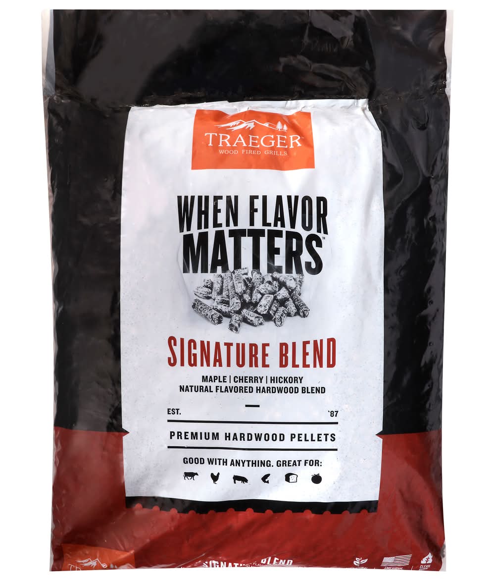 Traeger Premium Hardwood Pellets, Signature Blend
