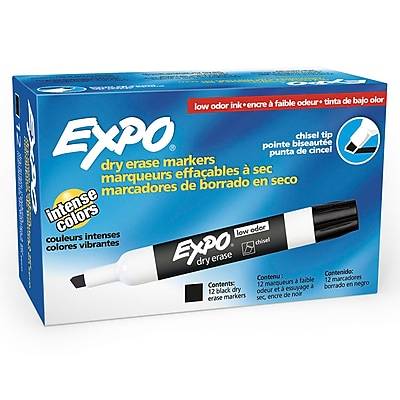 Expo Dry Black Erase Markers (12 ct)