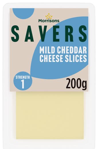 Morrisons Savers Mild Cheddar Cheese Slices (200g)