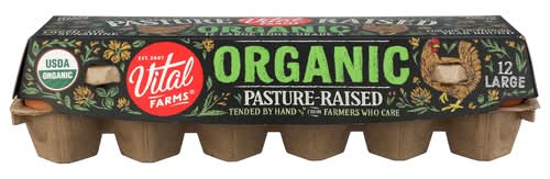 Vital Farms Organic Pasture-Raised Large Grade A Eggs