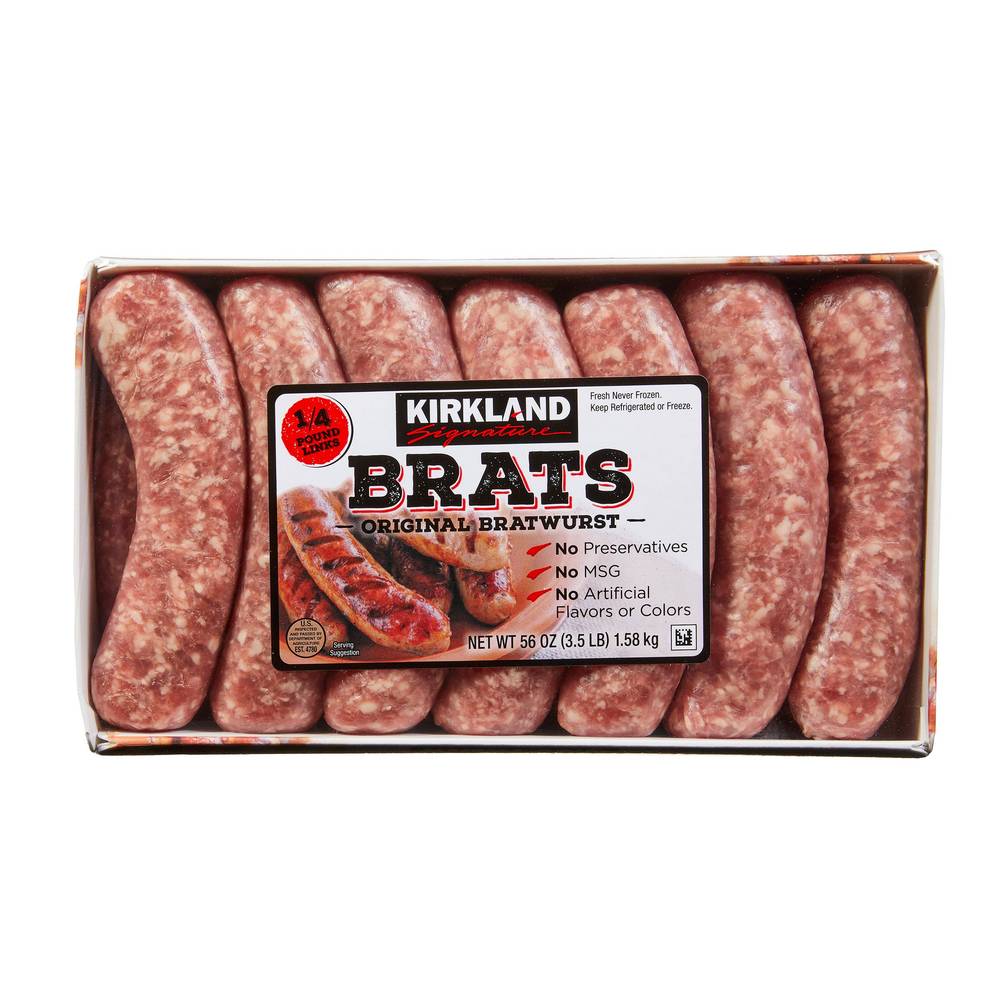 Kirkland Signature Original Bratwurst, 14-count, 3.5 lbs