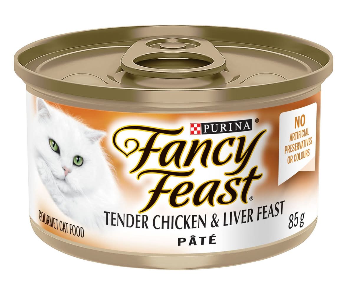 Fancy Feast Tender Liver & Chicken Feast Pate Adult Cat Food, 3 oz
