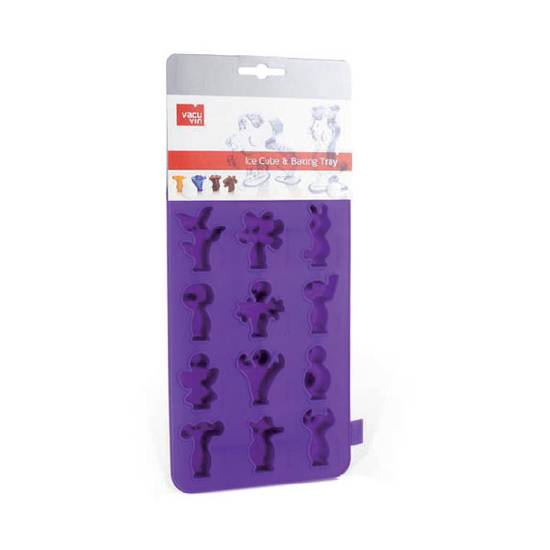 ICE CUBE BAKING TRAY PARTY PEOPLE PURPLE