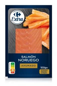 Salmón ahumado noruego Extra Carrefour 100 g